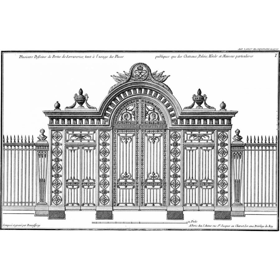 Custom Neufforge Gate Blueprint III Poster Print - Neufforge-VARPDX105734D Image 1