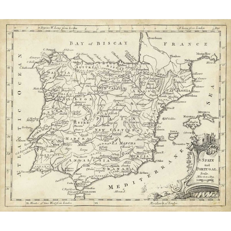 Map of Spain Poster Print - T. Jeffreys-VARPDX10587Z Image 1