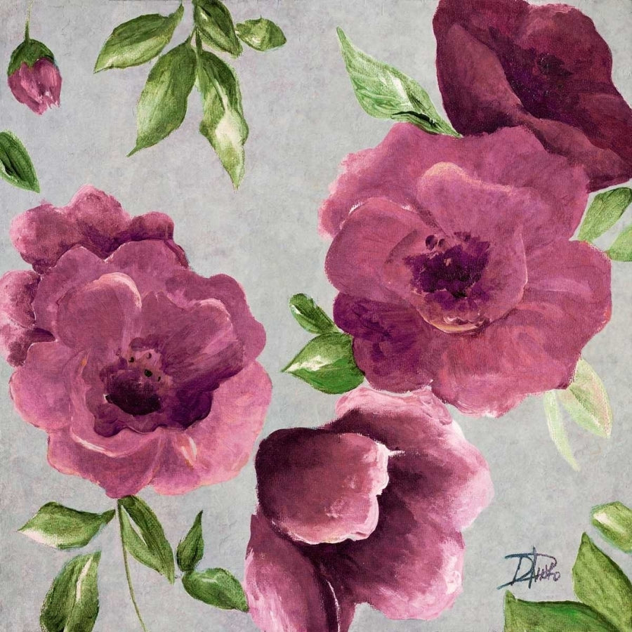 Gray and Plum Florals II Poster Print by Patricia Pinto-VARPDX10593B Image 1