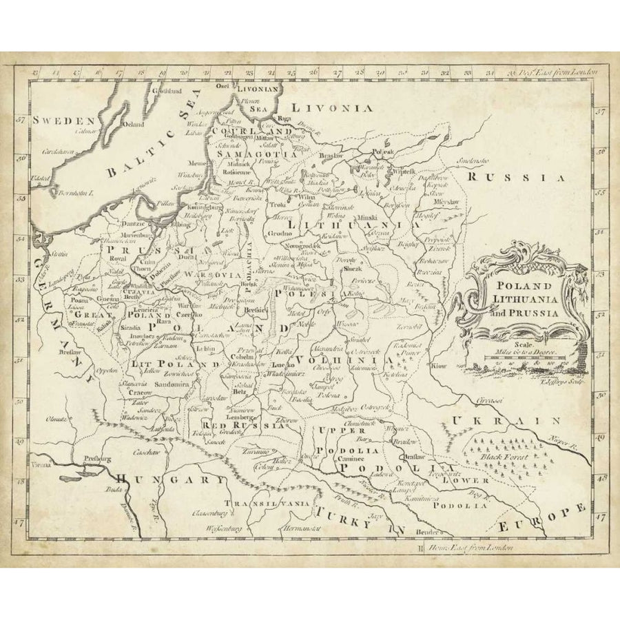 Map of Poland Poster Print - T. Jeffreys-VARPDX10600Z Image 1