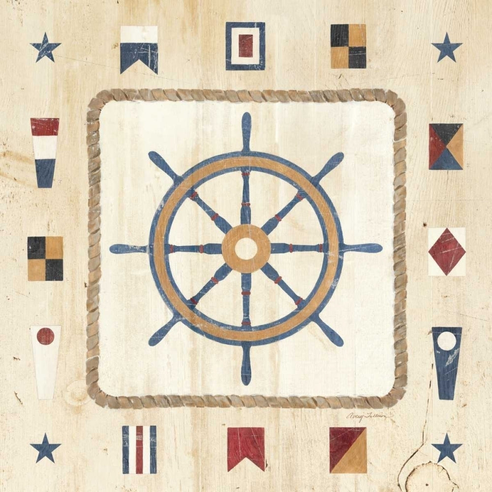 Nautical Wheel Poster Print by Avery Tillmon-VARPDX10611 Image 1