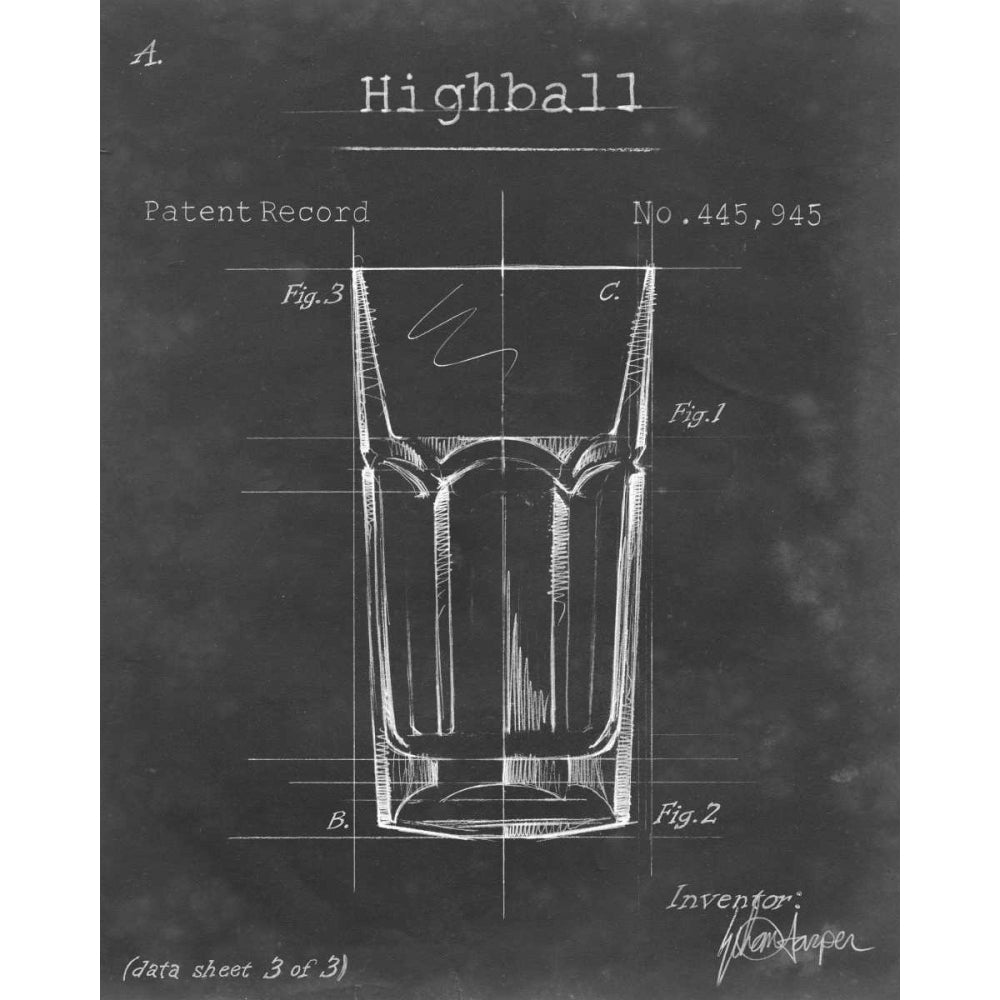 Barware Blueprint II Poster Print - Ethan Harper-VARPDX106171Z Image 1