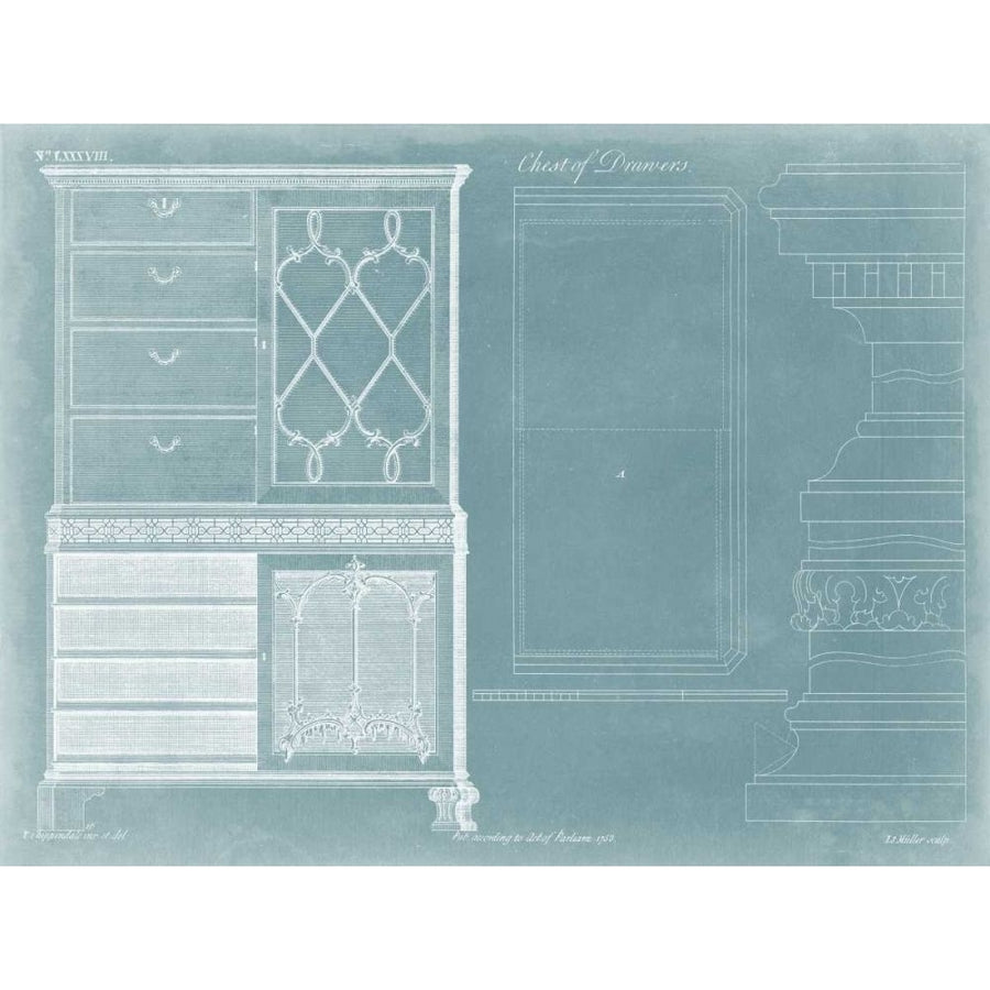 Chippendale Chest of Drawers Poster Print - Thomas Chippendale-VARPDX106301Z Image 1