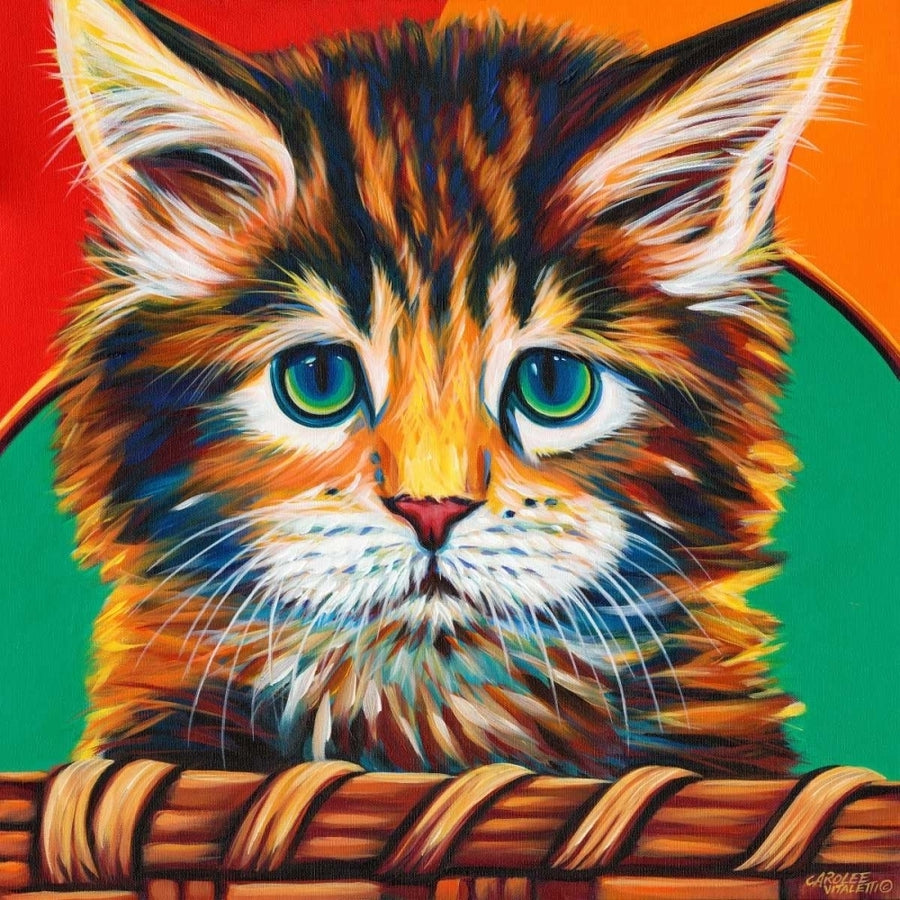 Kitten in Basket I Poster Print - Carolee Vitaletti-VARPDX106323D Image 1