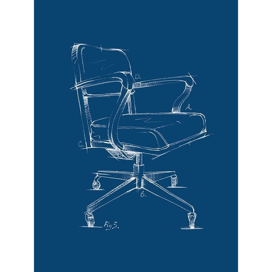 Office Chair Blueprint I Poster Print - Ethan Harper-VARPDX106555D Image 1