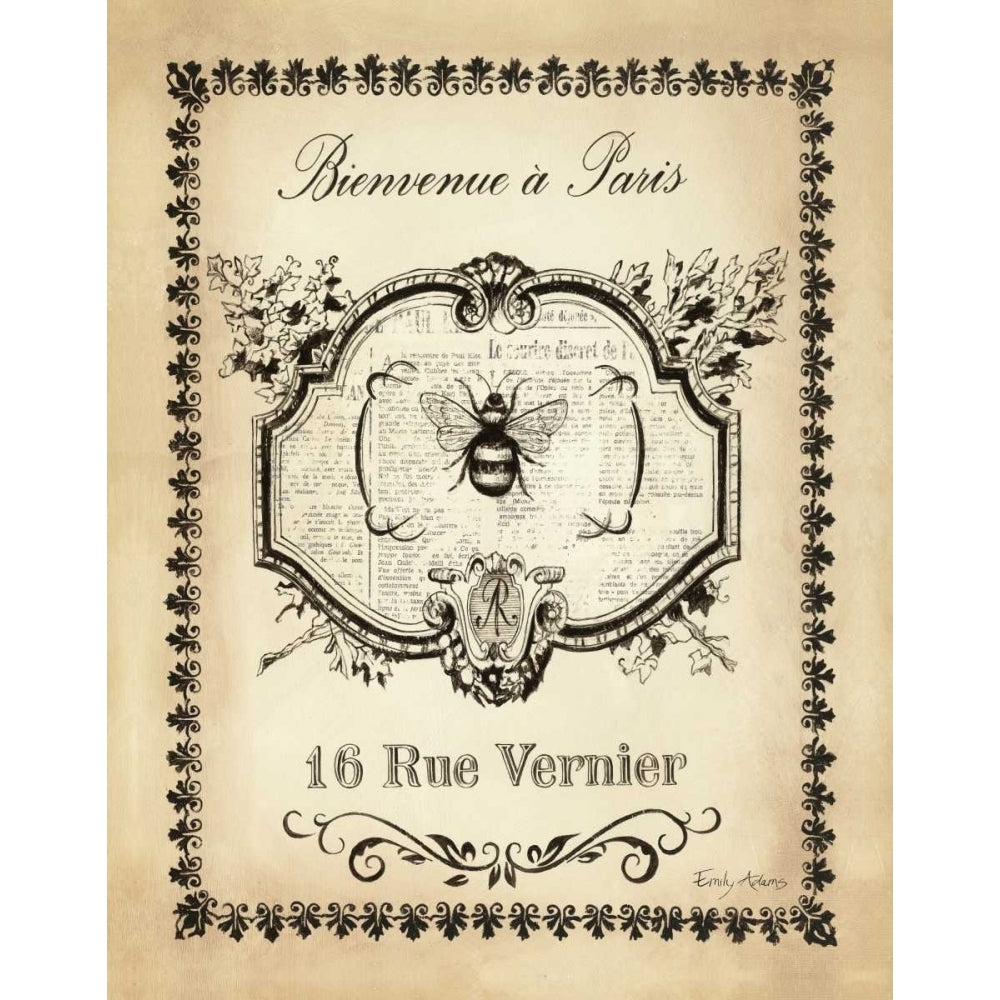 Paris Bees I Poster Print by Emily Adams-VARPDX10670 Image 2