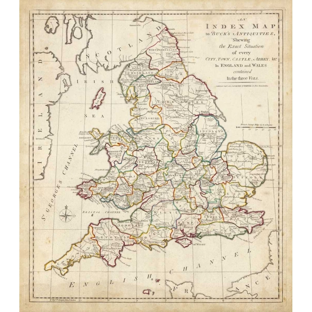 Towns Castles and Abbeys in England and Wales Poster Print - Unknown-VARPDX107395Z Image 1