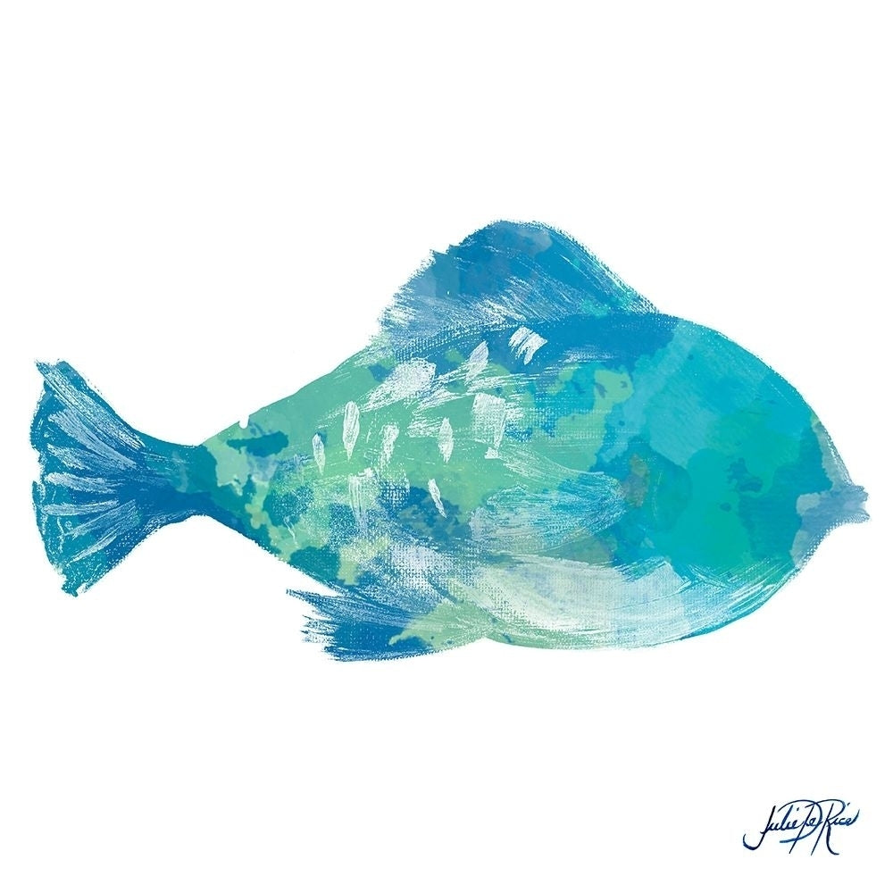 Watercolor Fish in Teal II Poster Print by Julie DeRice-VARPDX10749B Image 1