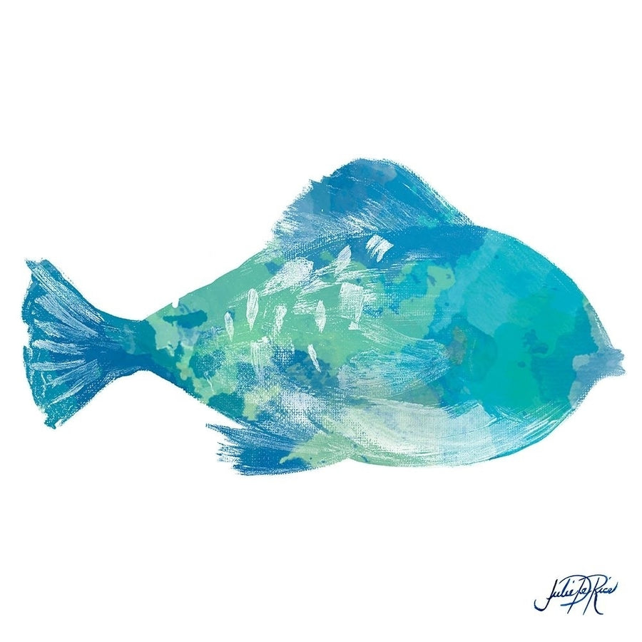 Watercolor Fish in Teal II Poster Print by Julie DeRice-VARPDX10749B Image 1