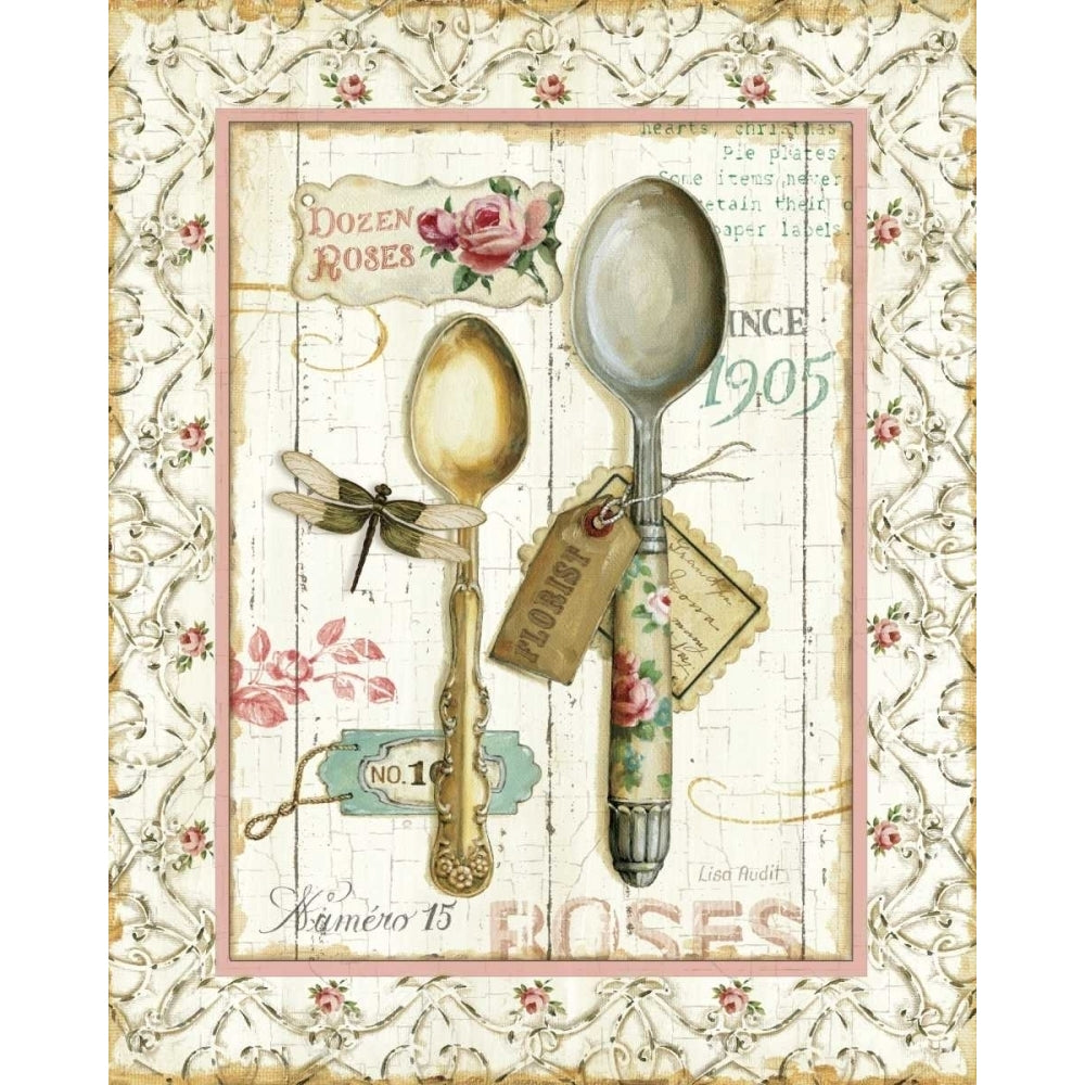 Rose Garden Utensils II Poster Print by Lisa Audit-VARPDX10786 Image 1