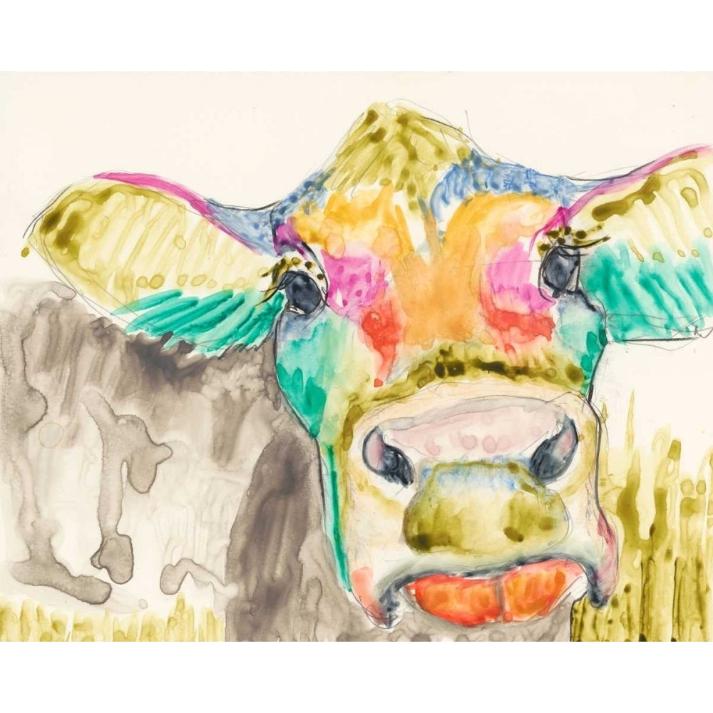 Hifi Cow II Poster Print - Jennifer Goldberger-VARPDX109110GG Image 1