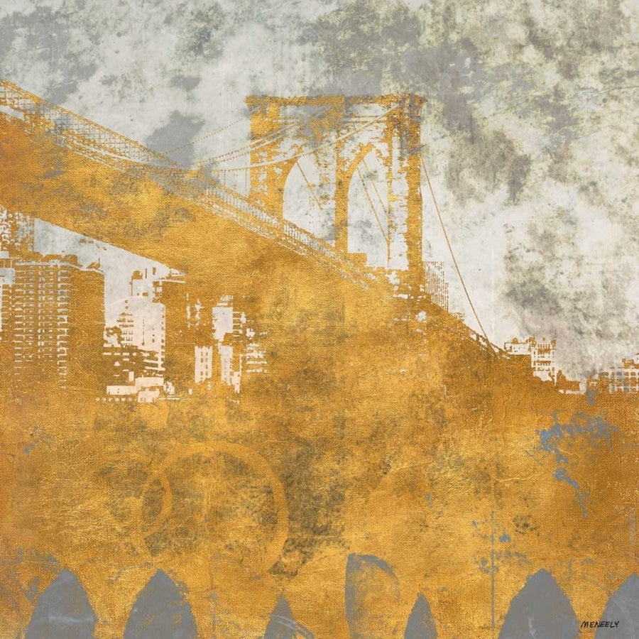 NY Gold Bridge at Dusk I Poster Print by Dan Meneely-VARPDX10936B Image 1