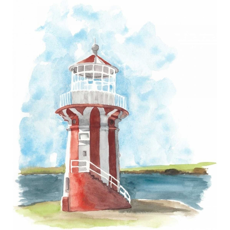 Watercolor Lighthouse III Poster Print - Naomi McCavitt-VARPDX109380Z Image 1