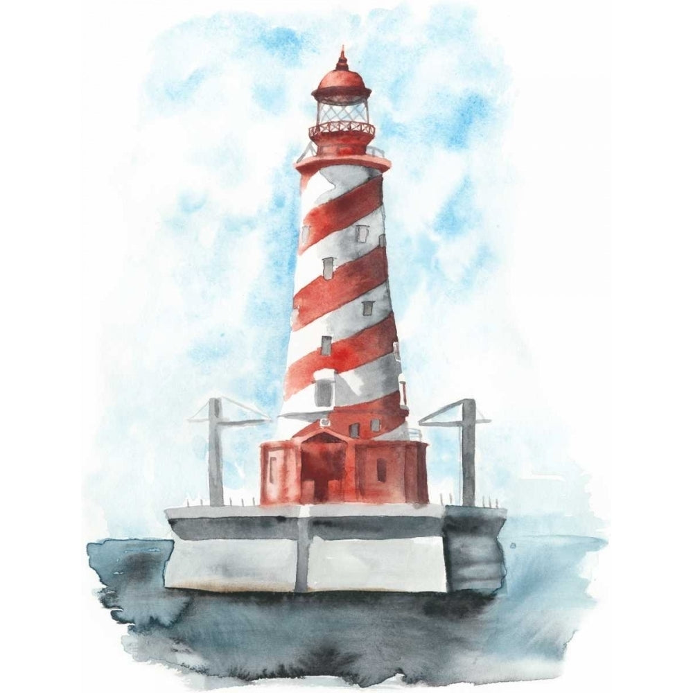 Watercolor Lighthouse IV Poster Print - Naomi McCavitt-VARPDX109381Z Image 1