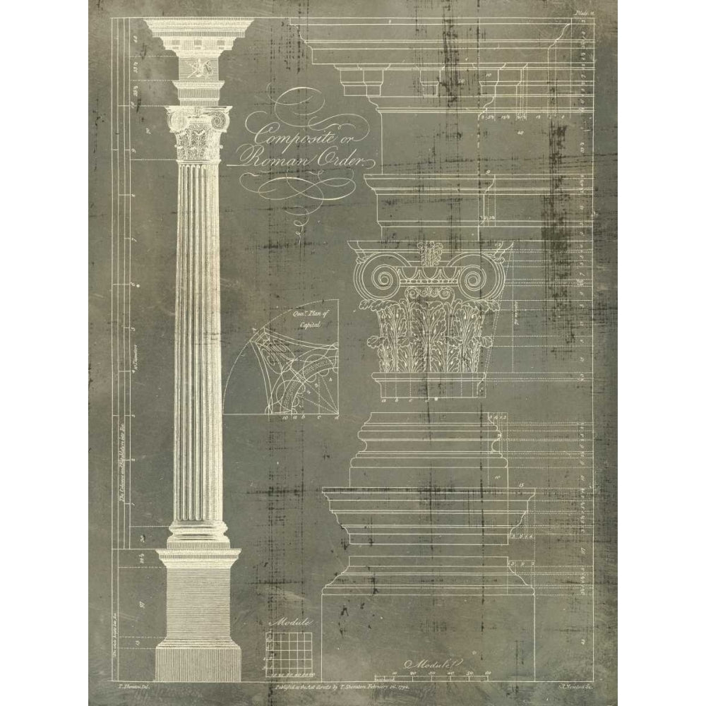 Column Blueprint I Poster Print - Thomas Sheraton-VARPDX109927Z Image 1