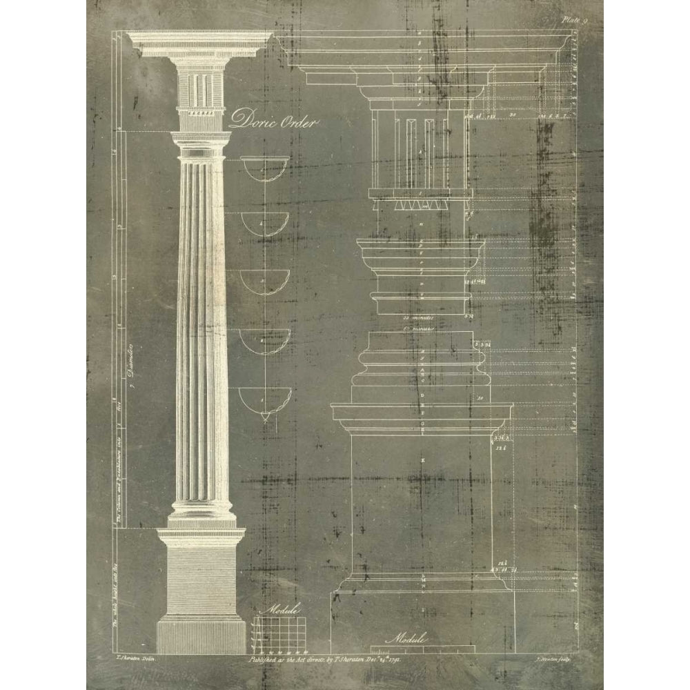 Column Blueprint IV Poster Print - Thomas Sheraton-VARPDX109930Z Image 1