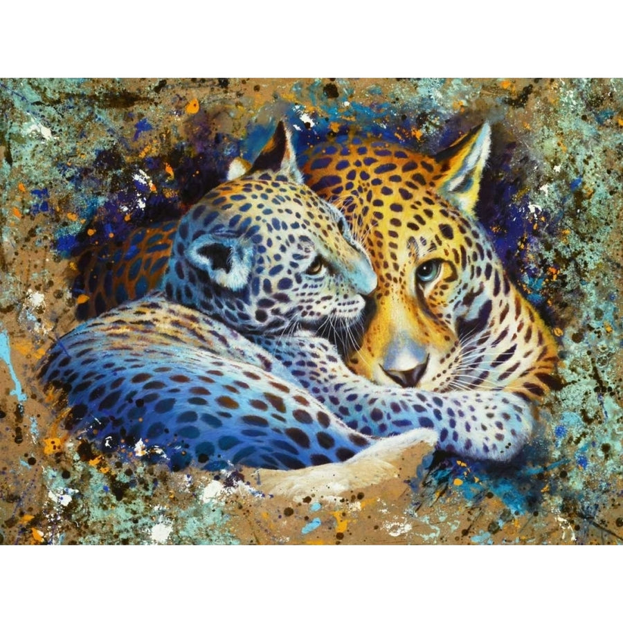 Panther with cub 01 Poster Print by Jean-Marc Chamard-VARPDX11007 Image 1