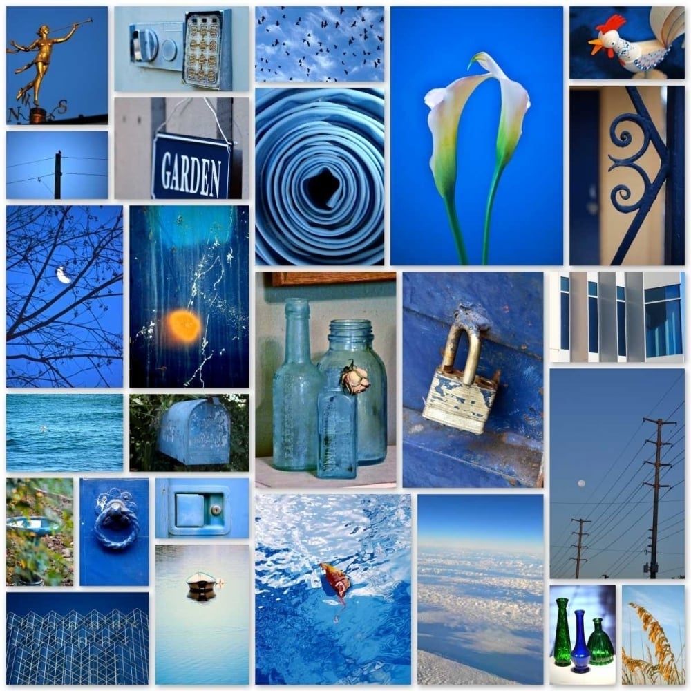 Sky Blue Collage Poster Print by Gail Peck-VARPDX11105X Image 1