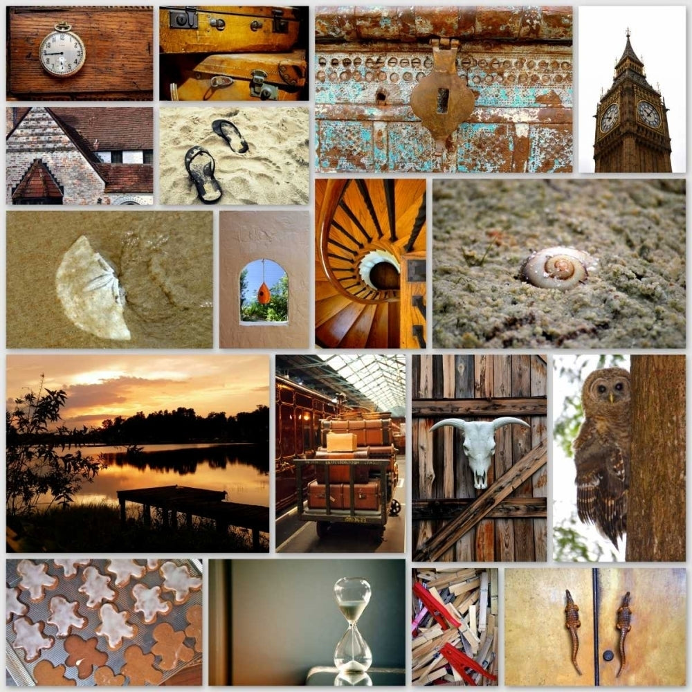 Naturally Brown Collage Poster Print by Gail Peck-VARPDX11105Z Image 1