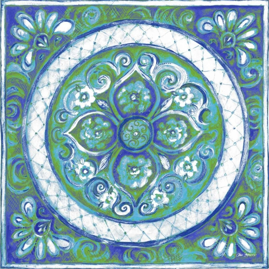 Azurite Medallion III Poster Print by Janice Gaynor-VARPDX11137L Image 1