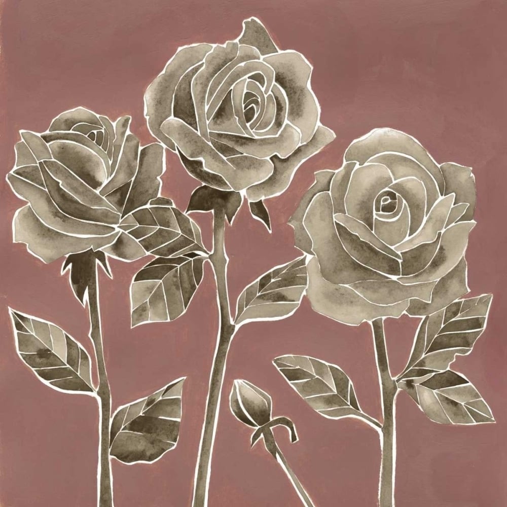 Marsala Roses II Poster Print - Grace Popp-VARPDX112023D Image 1