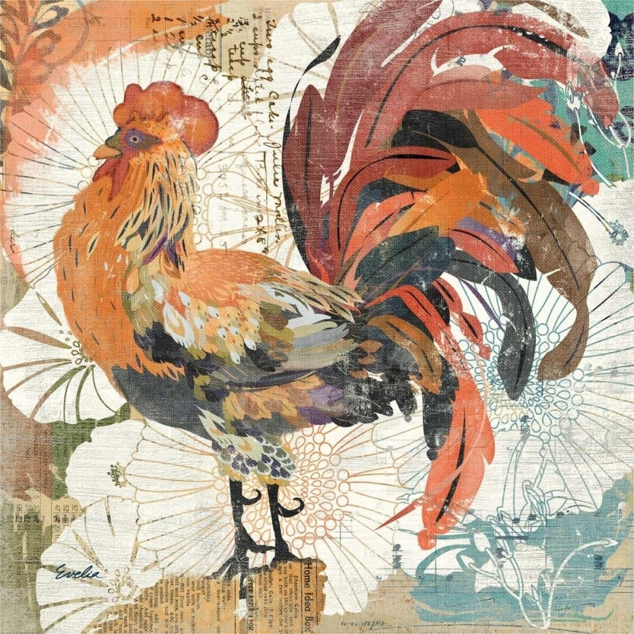 Rooster Flair II Poster Print - Designs Evelia-VARPDX112084D Image 1