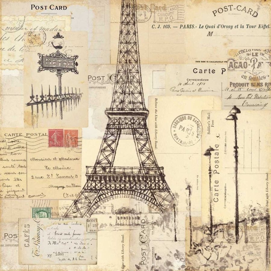 Paris Collage II Poster Print by Pela Studio-VARPDX11221 Image 1