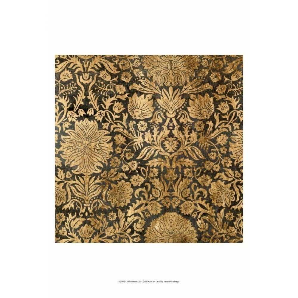 Golden Damask III Poster Print - Jennifer Goldberger-VARPDX112343D Image 1