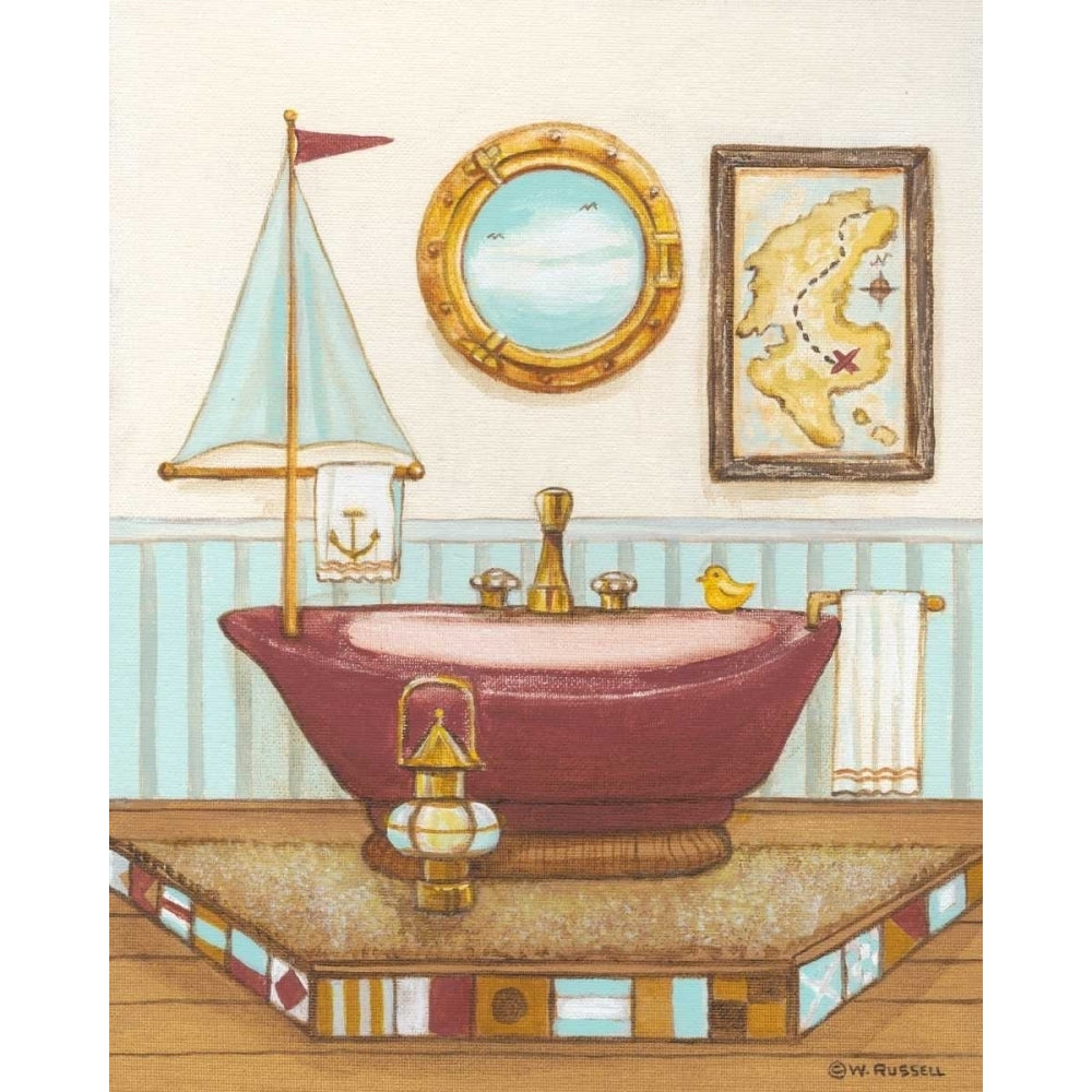 Nautical Bath I Poster Print - Wendy Russell-VARPDX112383D Image 1