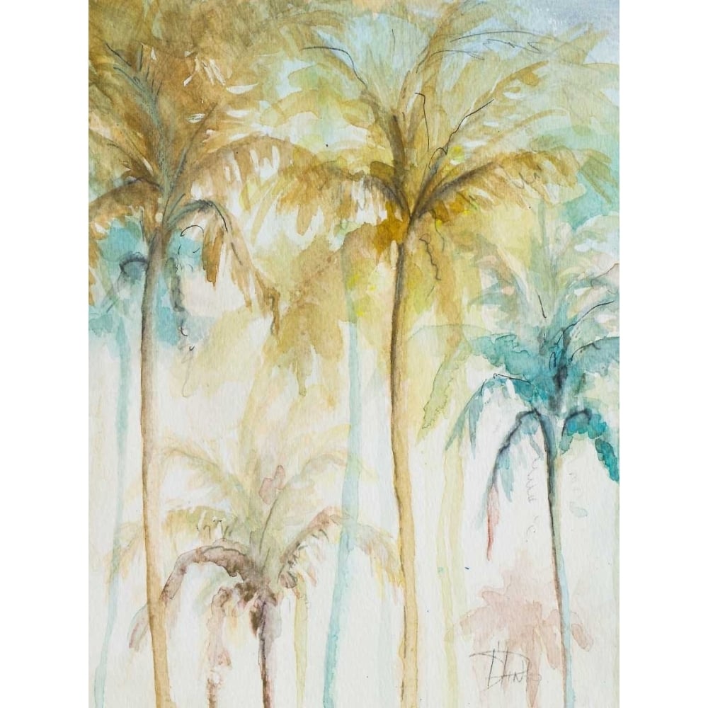 Watercolor Palms in Blue II Poster Print by Patricia Pinto-VARPDX11347D Image 1