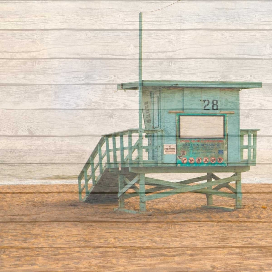 Lifeguard House On Wood Poster Print by Susan Bryant-VARPDX11430A Image 1