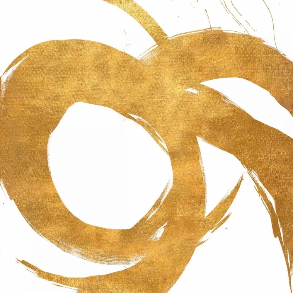 Gold Circular Strokes II Poster Print by Megan Morris-VARPDX11462F Image 1