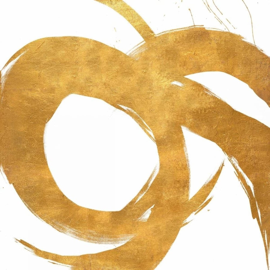 Gold Circular Strokes II Poster Print by Megan Morris-VARPDX11462F Image 1