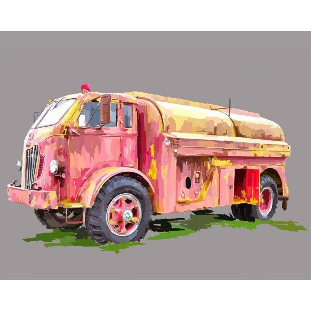 Painterly Firetruck Poster Print - Emily Kalina-VARPDX114663GG Image 1