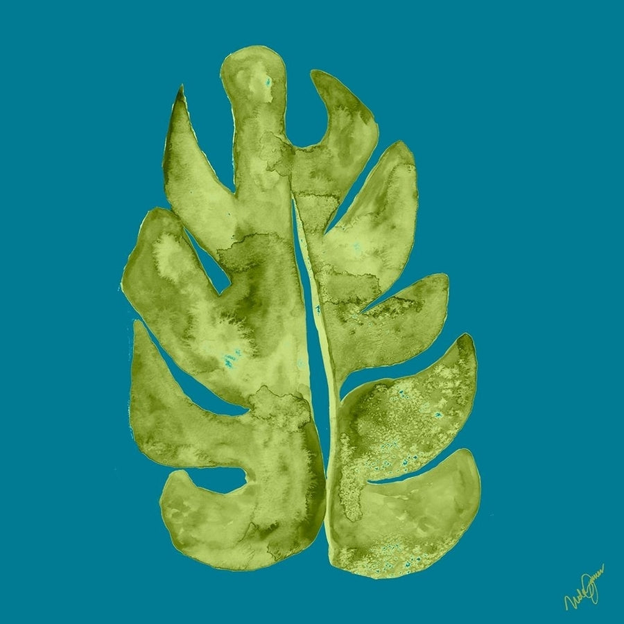 Leaf On Teal II Poster Print by Kat Papa-VARPDX11571AF Image 1