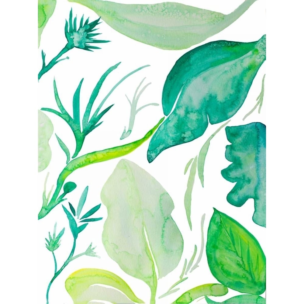 Green Water Leaves II Poster Print by Kat Papa-VARPDX11603A Image 1