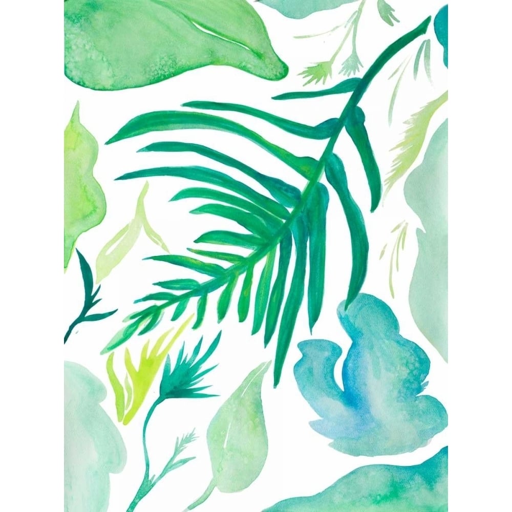 Green Water Leaves I Poster Print by Kat Papa-VARPDX11602A Image 1