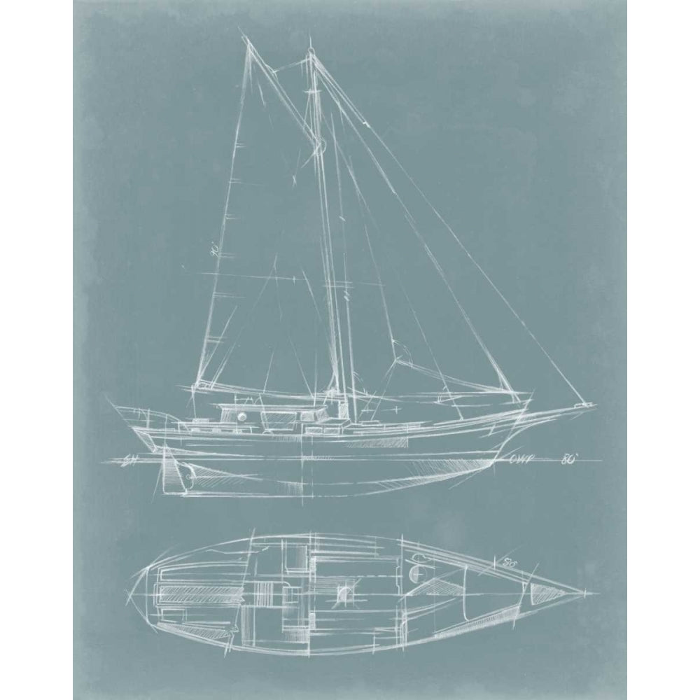 Yacht Sketches III Poster Print - Ethan Harper-VARPDX11684VM Image 1