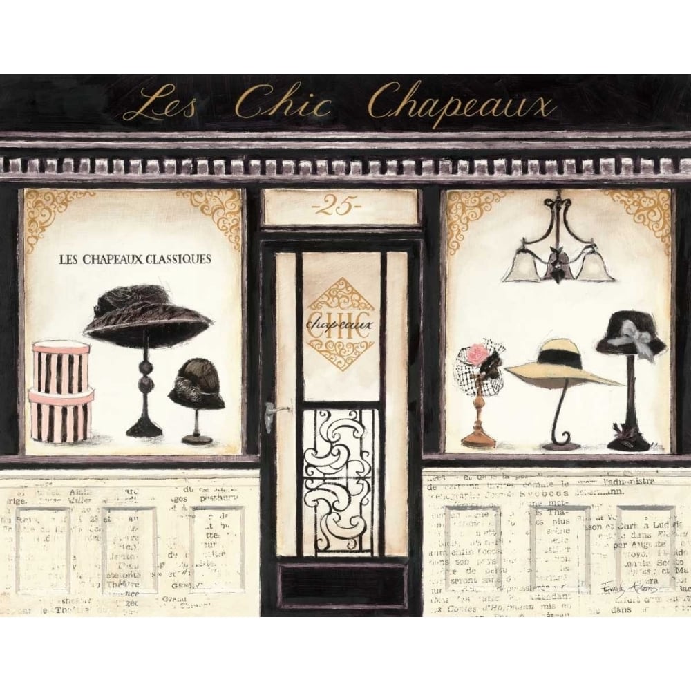 Les Chic Chapeaux Poster Print by Emily Adams-VARPDX11713 Image 1