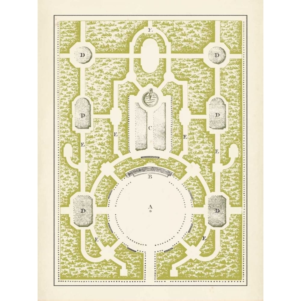 Green Garden Maze I Poster Print - J.F. Blondel-VARPDX117115D Image 1