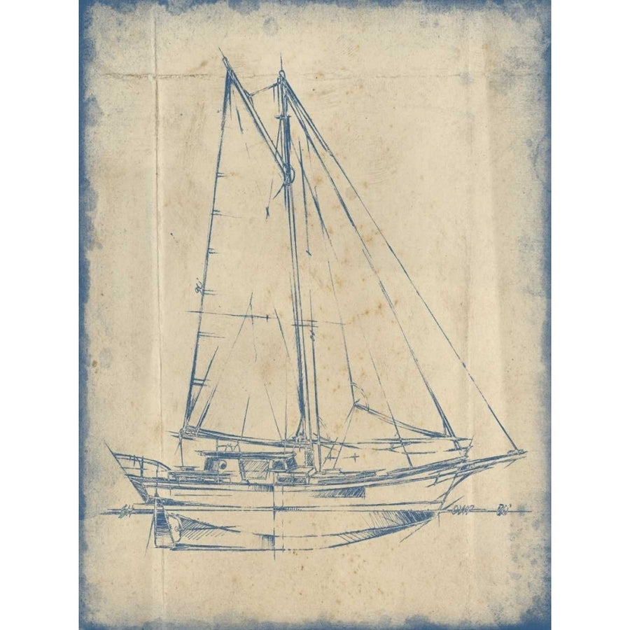 Yacht Blueprint III Poster Print - Ethan Harper-VARPDX117435GG Image 1