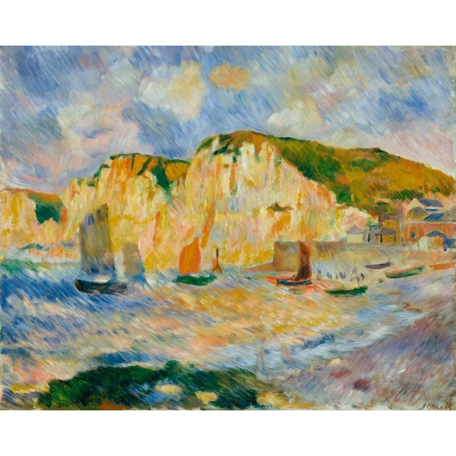 Sea and Cliffs Poster Print - Pierre-Auguste Renoir-VARPDX118079Z Image 1