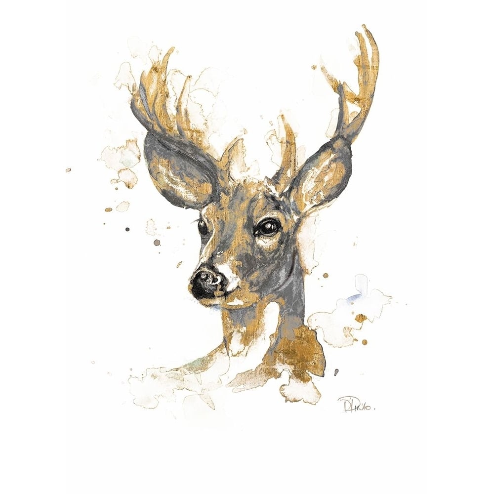 Gold Antlers I Poster Print - Patricia Pinto-VARPDX11820L Image 1