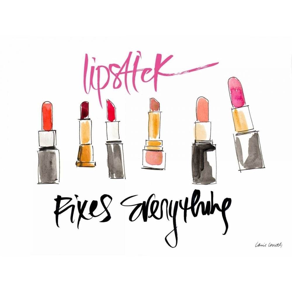 Lipstick Fixes Everything Poster Print by Lanie Loreth-VARPDX11848A Image 1