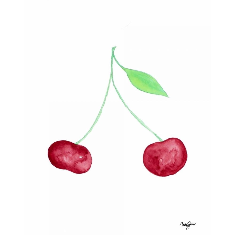 Two Cherries II Poster Print by Nola James-VARPDX12122 Image 1