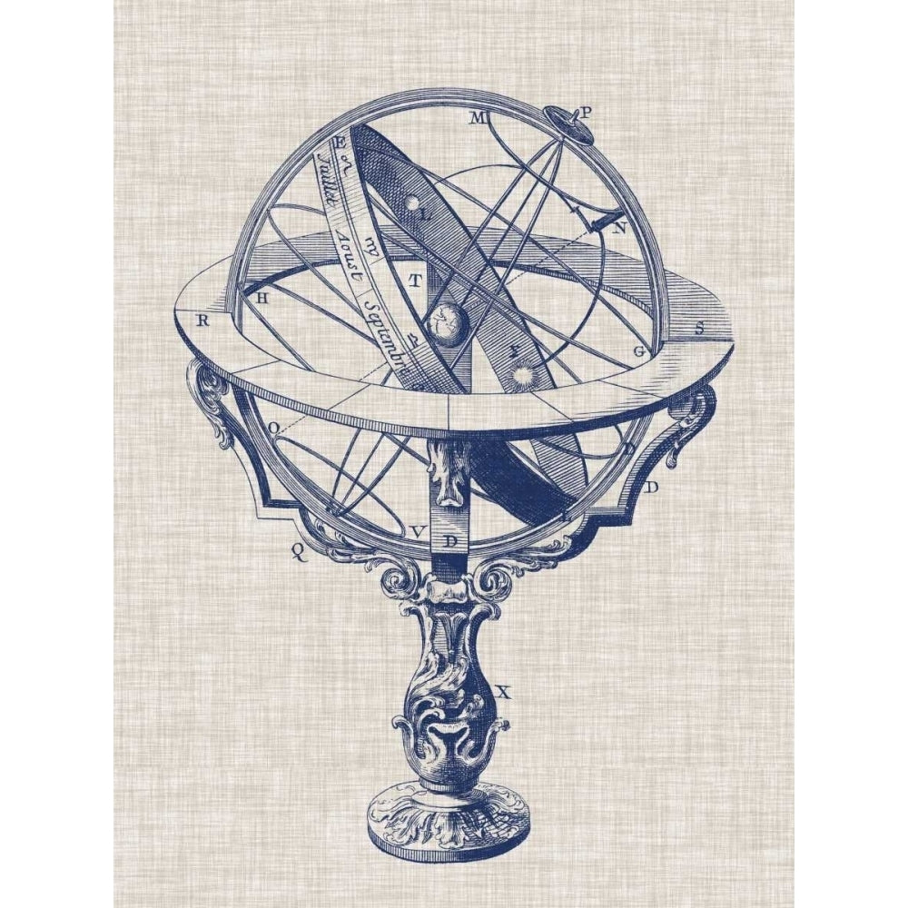 Armillary Sphere on Linen II Poster Print - Studio Vision-VARPDX121812Z Image 1