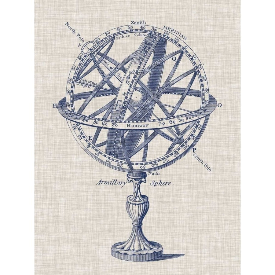 Armillary Sphere on Linen I Poster Print - Studio Vision-VARPDX121811Z Image 1