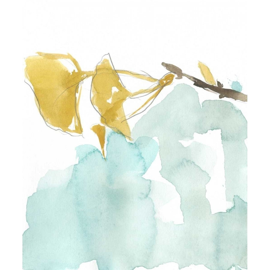 Ginkgo on Dusty Teal I Poster Print - Jennifer Goldberger-VARPDX121912FL Image 1