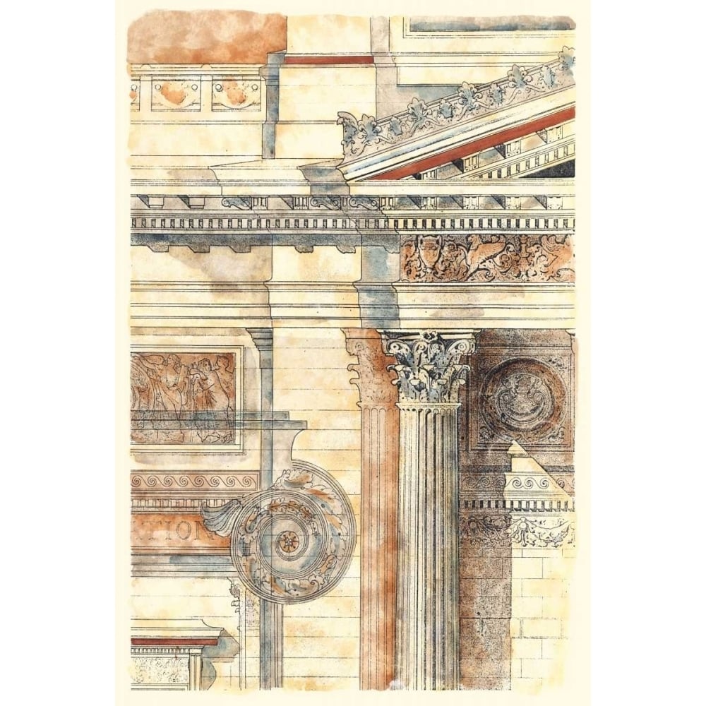 Classical Architecture II GOLD Poster Print - Studio Vision-VARPDX12192ZE Image 1