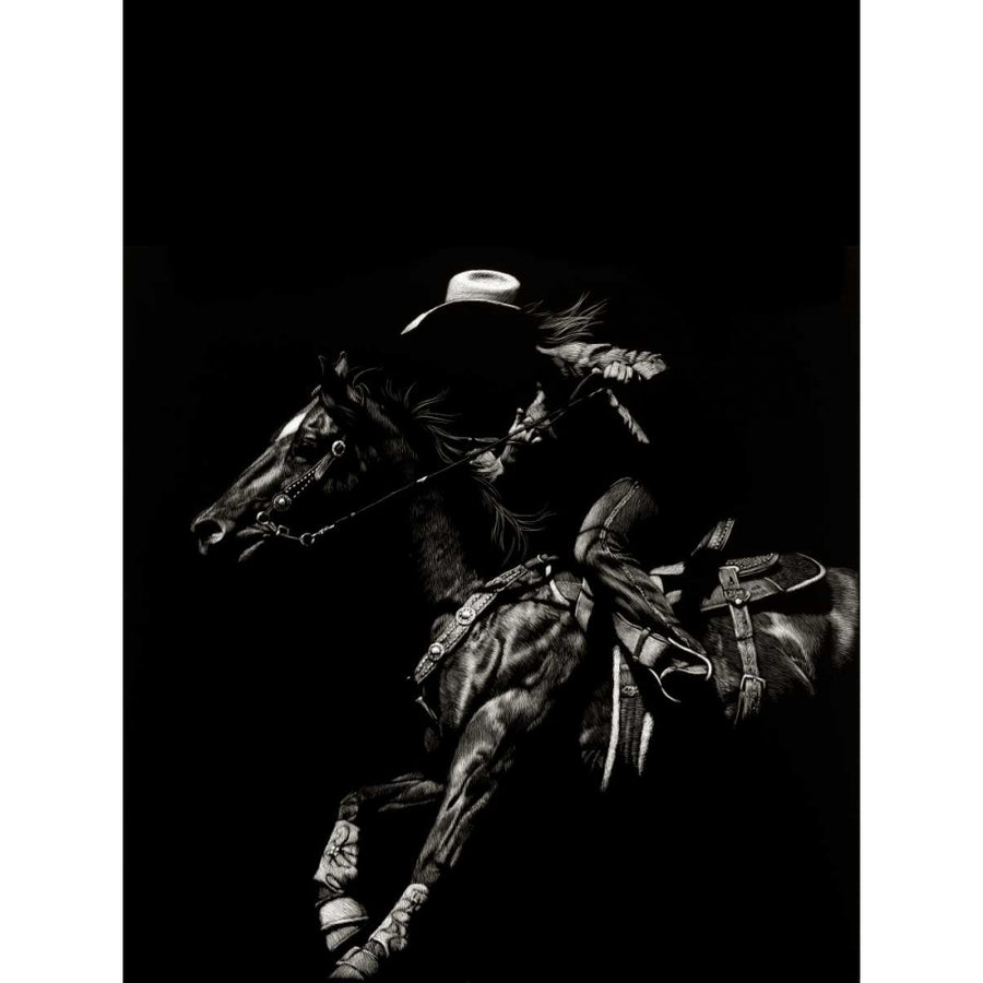 Scratchboard Rodeo I Poster Print - Julie T. Chapman-VARPDX121982D Image 1